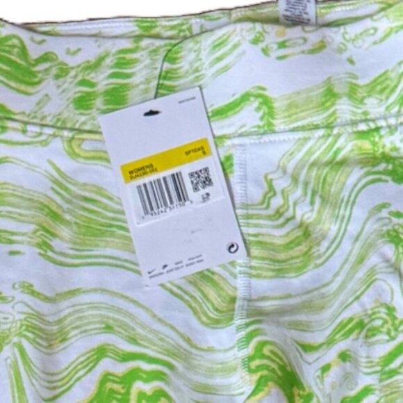 NWT Nike Sportswear High Rise Tight Fit Leggings Green White DJ4130-101 Sz S - Picture 5 of 5